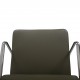 Charles Eames Ea208 stol nybetrukket med olivengrønt læder