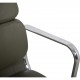 Charles Eames Ea208 stol nybetrukket med olivengrønt læder