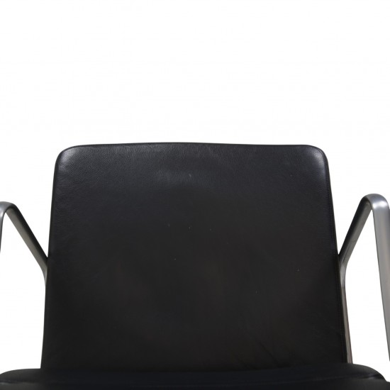 Charles Eames EA219 kontorstol i sort læder 2007