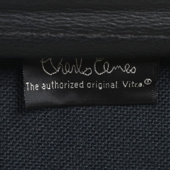 Charles Eames EA219 kontorstol i sort læder 2007
