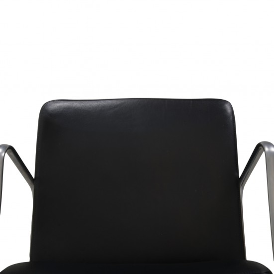 Charles Eames EA219 kontorstol i sort læder 2007
