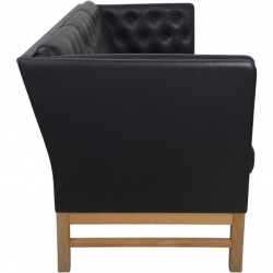 Erik Jørgensen EJ315 3.personers sofa i sort læder 2000'erne