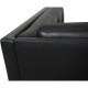 Erik Jørgensen EJ315 3.personers sofa i sort læder 2000'erne