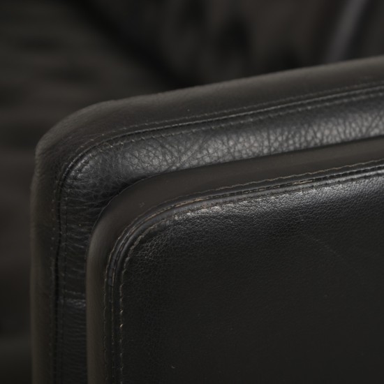 Erik Jørgensen EJ315 3.personers sofa i sort læder 2000'erne