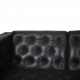 Erik Jørgensen EJ315 3.personers sofa i sort læder 2000'erne
