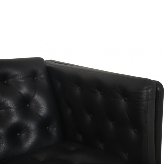 Erik Jørgensen EJ315 3.personers sofa i sort læder 2000'erne
