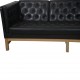 Erik Jørgensen EJ315 3.personers sofa i sort læder 2000'erne
