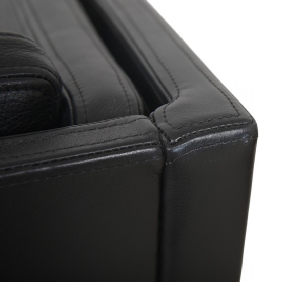 Erik Jørgensen EJ315 2-personers sofa i sort læder 2000'erne