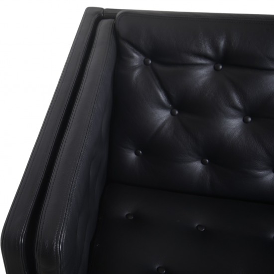 Erik Jørgensen EJ315 2-personers sofa i sort læder 2000'erne