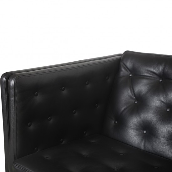 Erik Jørgensen EJ315 2-personers sofa i sort læder 2000'erne