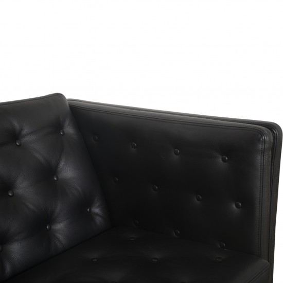 Erik Jørgensen EJ315 2-personers sofa i sort læder 2000'erne