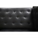 Erik Jørgensen EJ315 2-personers sofa i sort læder 2000'erne