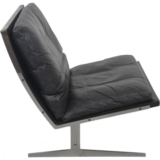 Fabricius & Kastholm BO561 lounge chair in black leather 1980s