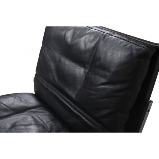 Fabricius & Kastholm BO561 lounge chair in black leather 1980s
