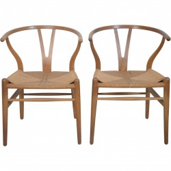 Sæt af to Hans Wegner CH24 Y-stole i eg 1970'erne