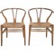 Sæt af to Hans Wegner CH24 Y-stole i eg 1970'erne