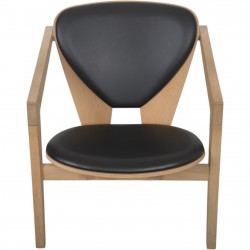 Hans Wegner GE460 Butterfly stol i eg og sort læder 2015