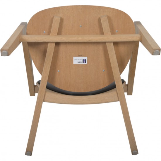 Hans Wegner GE460 Butterfly stol i eg og sort læder 2015