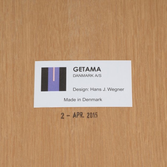 Hans Wegner GE460 Butterfly stol i eg og sort læder 2015