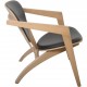 Hans Wegner GE460 Butterfly stol i eg og sort læder 2015