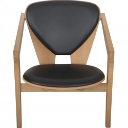 Hans Wegner GE460 Butterfly stol i eg og sort læder 2015