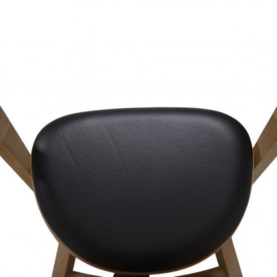 Hans Wegner GE460 Butterfly stol i eg og sort læder 2015