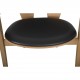 Hans Wegner GE460 Butterfly stol i eg og sort læder 2015