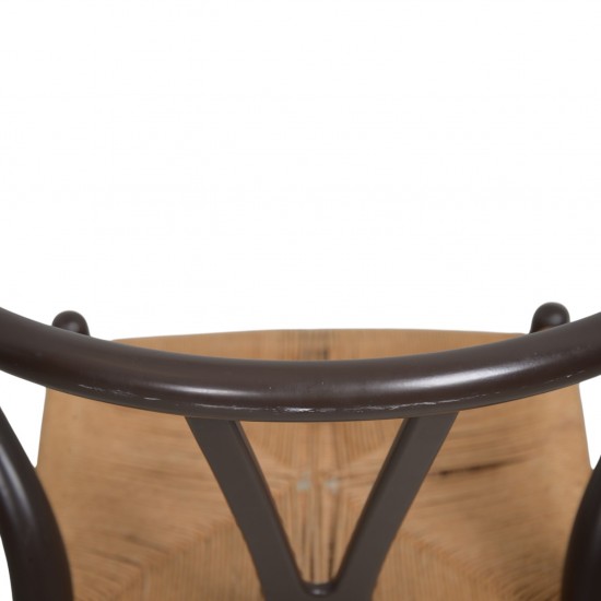 Sæt af 6 brune Hans Wegner Y-stole CH24 stole 1990'erne