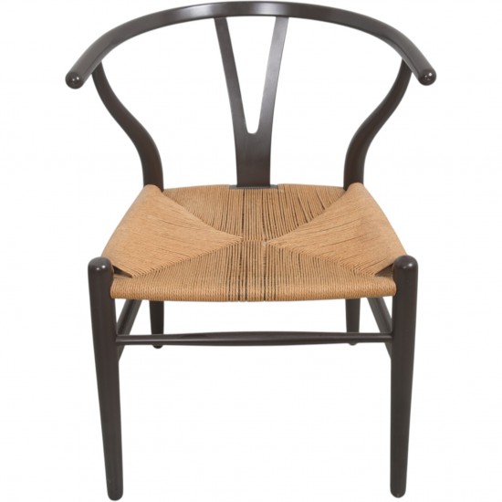 Sæt af 6 brune Hans Wegner Y-stole CH24 stole 1990'erne