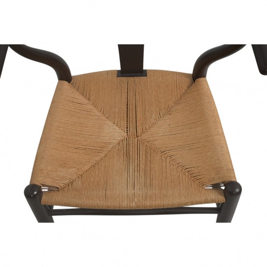 Sæt af 6 brune Hans Wegner Y-stole CH24 stole 1990'erne