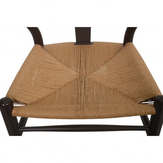 Sæt af 6 brune Hans Wegner Y-stole CH24 stole 1990'erne