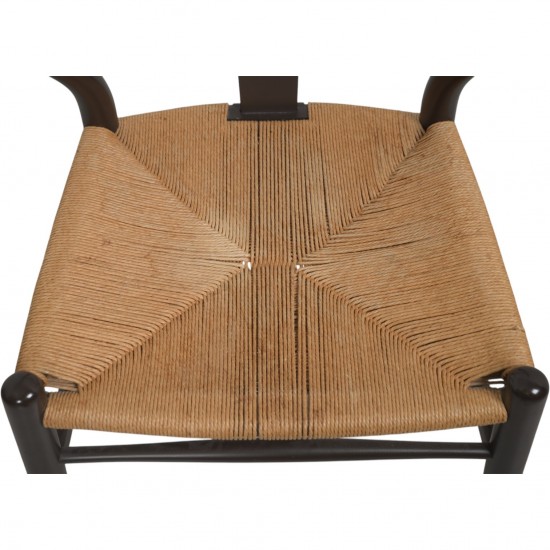 Sæt af 6 brune Hans Wegner Y-stole CH24 stole 1990'erne