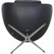 Arne Jacobsen Ægget stol i sort Aura læder 2016
