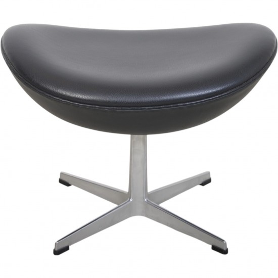 Arne Jacobsen Ægge skammel i sort aura læder 2016