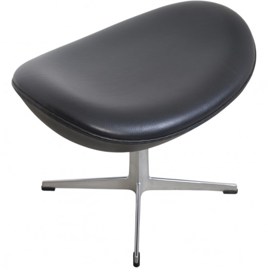 Arne Jacobsen Ægge skammel i sort aura læder 2016