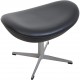 Arne Jacobsen Ægge skammel i sort aura læder 2016
