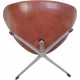Arne Jacobsen Vintage svane stol i rødt patineret læder 1960'erne