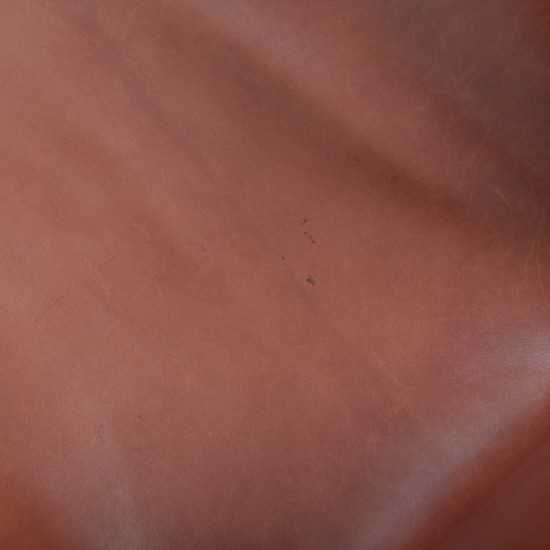 Arne Jacobsen Vintage svane stol i rødt patineret læder 1960'erne