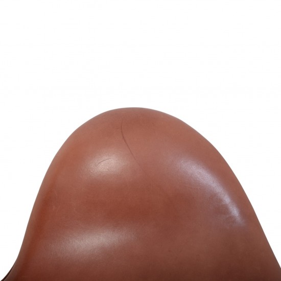 Arne Jacobsen Vintage svane stol i patineret læder 1960'erne