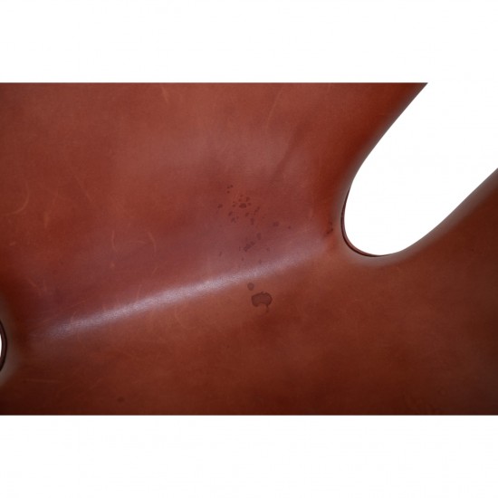 Arne Jacobsen Vintage svane stol i patineret læder 1960'erne