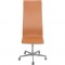 Arne Jacobsen Tall oxford office chair reupholstered in cognac nevada leather 2010s