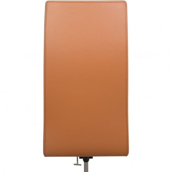 Arne Jacobsen Tall oxford office chair reupholstered in cognac nevada leather 2010s