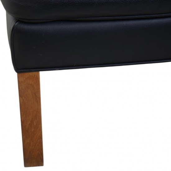 Børge Mogensen 2202 skammel i sort læder 2020