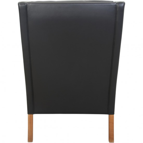 Børge Mogensen 2204 øreklapstol i sort læder 2020