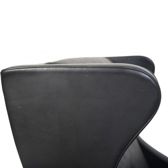 Børge Mogensen 2204 øreklapstol i sort læder 2020