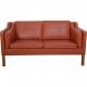 Børge Mogensen 2212 2.personers sofa i cognac læder 1997
