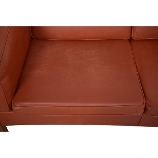 Børge Mogensen 2212 2.personers sofa i cognac læder 1997