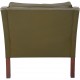 Børge Mogensen 2421 lounge chair in green leather 1980s