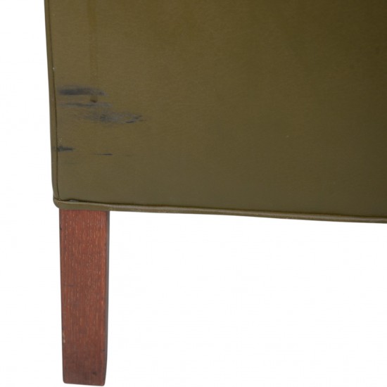 Børge Mogensen 2421 lounge chair in green leather 1980s