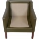 Børge Mogensen 2421 lounge chair in green leather 1980s
